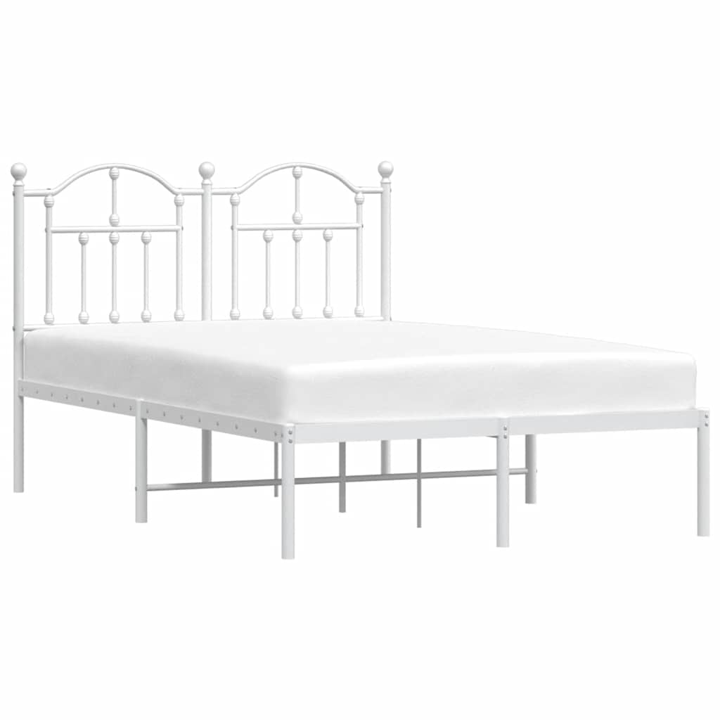 sengeramme med sengegavl 120x190 cm metal hvid