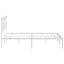 sengeramme med sengegavl 135x190 cm metal hvid