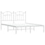 sengeramme med sengegavl 140x190 cm metal hvid