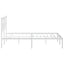 sengeramme med sengegavl 150x200 cm metal hvid