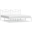 sengeramme med sengegavl 193x203 cm metal hvid