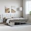 sengeramme med sengegavl 193x203 cm metal hvid