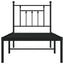sengeramme med sengegavl 75x190 cm metal sort