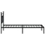 sengeramme med sengegavl 80x200 cm metal sort