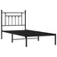 sengeramme med sengegavl 90x190 cm metal sort