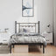 sengeramme med sengegavl 100x190 cm metal sort