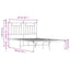 sengeramme med sengegavl 120x190 cm metal sort
