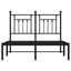 sengeramme med sengegavl 120x200 cm metal sort