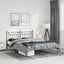 sengeramme med sengegavl 135x190 cm metal sort