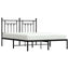 sengeramme med sengegavl 150x200 cm metal sort
