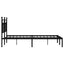 sengeramme med sengegavl 150x200 cm metal sort