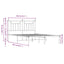 sengeramme med sengegavl 150x200 cm metal sort