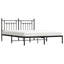 sengeramme med sengegavl 160x200 cm metal sort