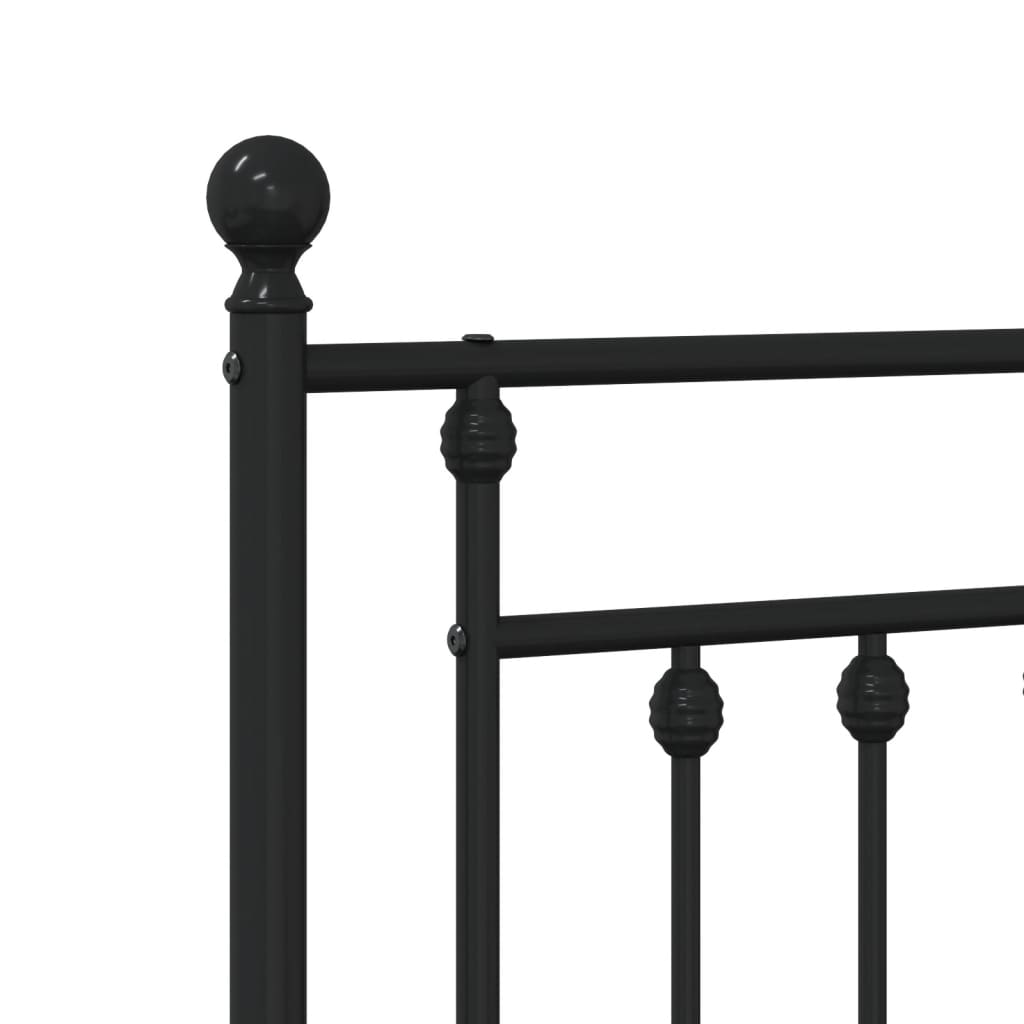 sengeramme med sengegavl 160x200 cm metal sort