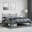 sengeramme med sengegavl 180x200 cm metal sort