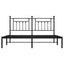 sengeramme med sengegavl 180x200 cm metal sort