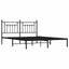 sengeramme med sengegavl 183x213 cm metal sort