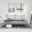 sengeramme med sengegavl 193x203 cm metal sort