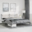 sengeramme med sengegavl 193x203 cm metal sort
