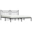 sengeramme med sengegavl 200x200 cm metal sort