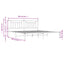 sengeramme med sengegavl 200x200 cm metal sort