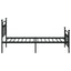 sengeramme med sengegavl og fodgærde 107x203 cm metal sort