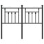 udskiftningsgavl 120 cm metal sort