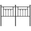 udskiftningsgavl 135 cm metal sort