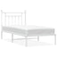 sengeramme med sengegavl 80x200 cm metal hvid