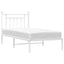sengeramme med sengegavl 80x200 cm metal hvid
