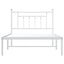 sengeramme med sengegavl 100x200 cm metal hvid