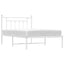 sengeramme med sengegavl 107x203 cm metal hvid
