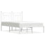 sengeramme med sengegavl 120x200 cm metal hvid