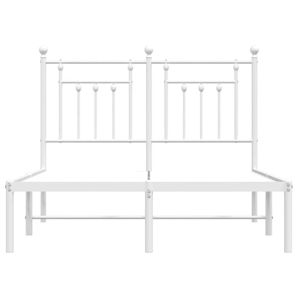 sengeramme med sengegavl 120x200 cm metal hvid