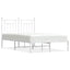 sengeramme med sengegavl 135x190 cm metal hvid