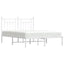 sengeramme med sengegavl 140x190 cm metal hvid