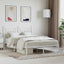 sengeramme med sengegavl 140x190 cm metal hvid