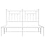 sengeramme med sengegavl 140x200 cm metal hvid