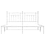 sengeramme med sengegavl 160x200 cm metal hvid