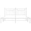 sengeramme med sengegavl 180x200 cm metal hvid