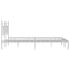 sengeramme med sengegavl 180x200 cm metal hvid