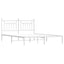 sengeramme med sengegavl 183x213 cm metal hvid