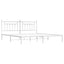 sengeramme med sengegavl 193x203 cm metal hvid