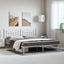 sengeramme med sengegavl 193x203 cm metal hvid