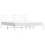 sengeramme med sengegavl 200x200 cm metal hvid