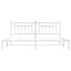 sengeramme med sengegavl 200x200 cm metal hvid