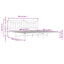 sengeramme med sengegavl 200x200 cm metal hvid