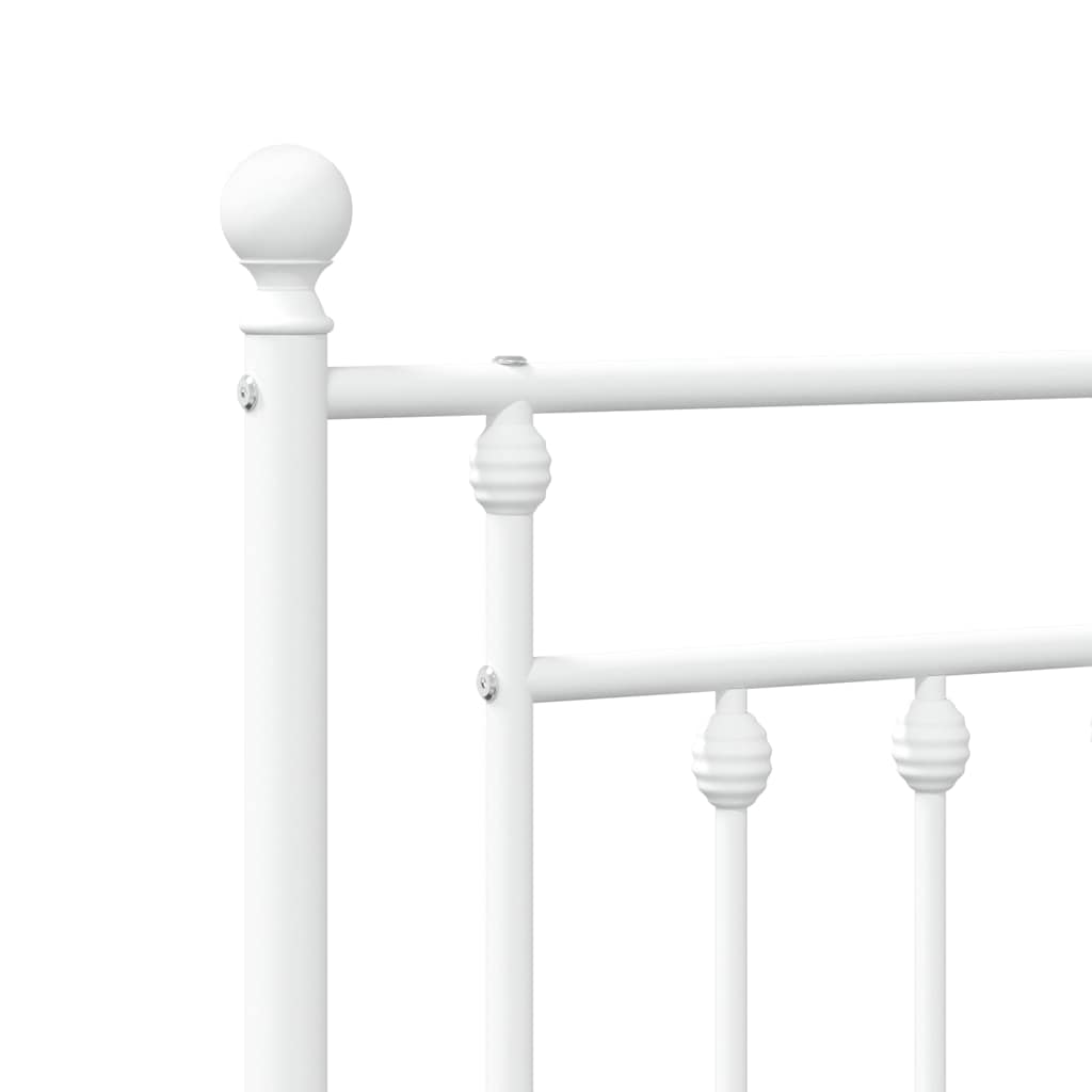 udskiftningsgavl 193 cm metal hvid