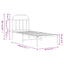 sengeramme med sengegavl 75x190 cm metal sort