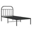 sengeramme med sengegavl 80x200 cm metal sort